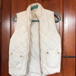 White puffer vest